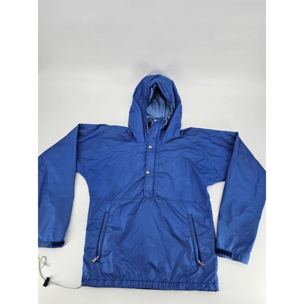 North Face Jacket Men‎ Small Blue Vintage Gore Tex  Zip Snap Hoodie Coat USA